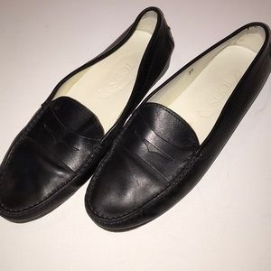 Todd Black Leather Penny Loafer